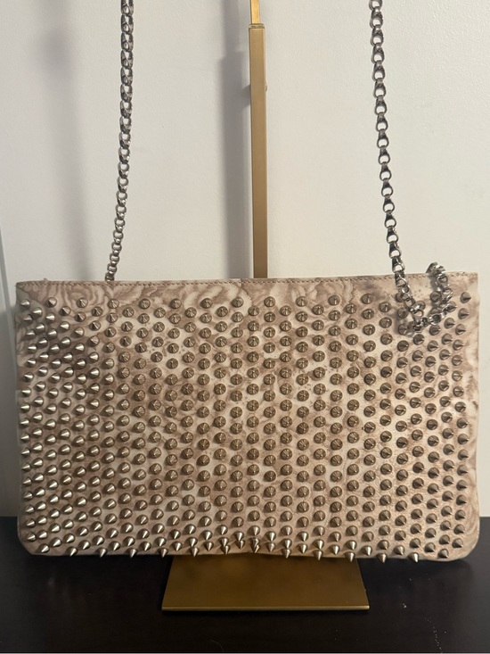 Christian Louboutin Handbags - Christian Louboutin Studded Beige Crossbody or Shoulder Bag